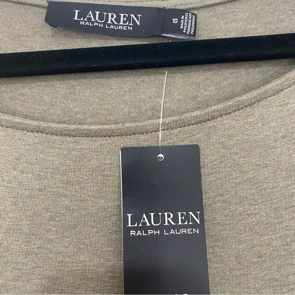 Ralph Lauren Sz 10 Green Tie-Waist Short Casual Mini Dress Long Sleeve Pullover - Picture 14 of 15